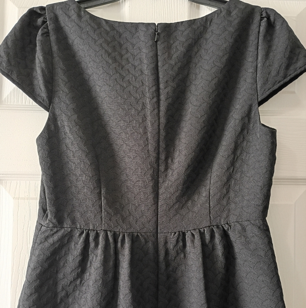 Anthropologie HD In Paris Black Textured Empress Dress with Pockets - Picture 7 of 14
